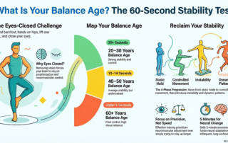 Balance age scorecard — eyes-closed hold time by age group